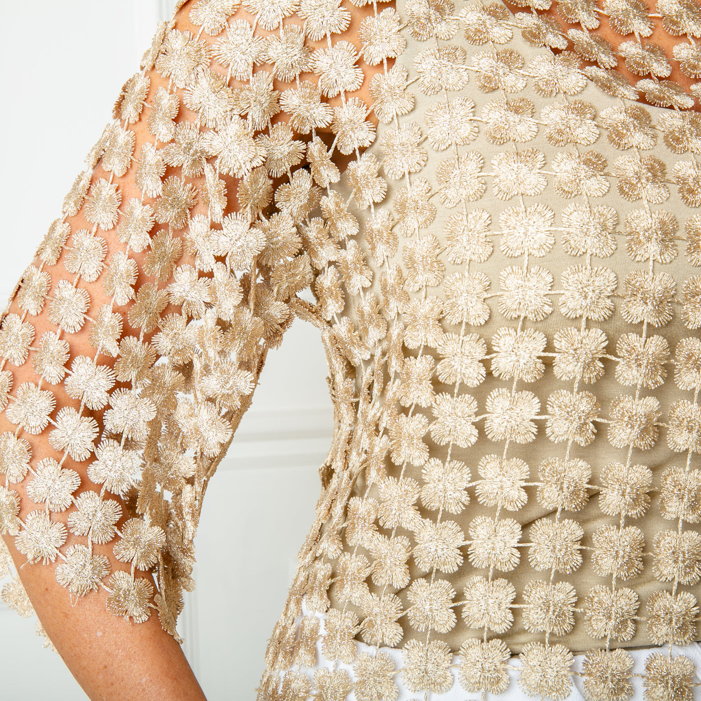 Metallic Crochet Top